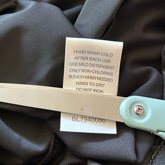 Blair One Piece Swimsuit Dress Aqua and Black Womens Size 10 - Picture 7 of 7